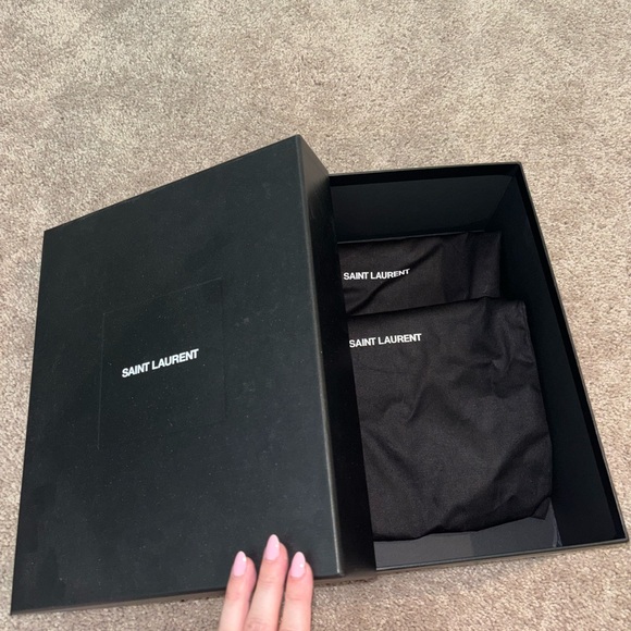 Saint Laurent Tribute, leather platform sandal - Picture 12 of 12